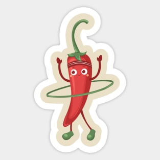 Chili Pepper with Hula Hoop Sticker